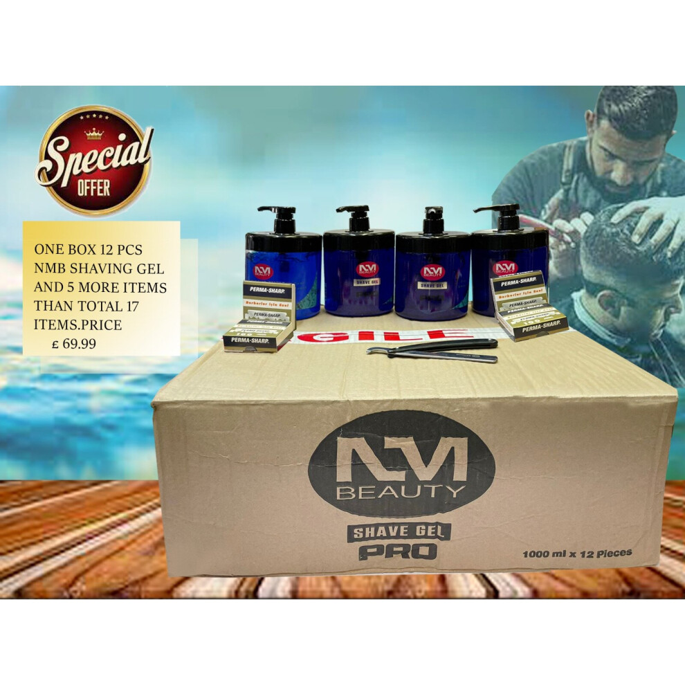 Nmb Shaving Gel Full Box With Parma Sharp Baldes And Razor (Next Day Delivery)