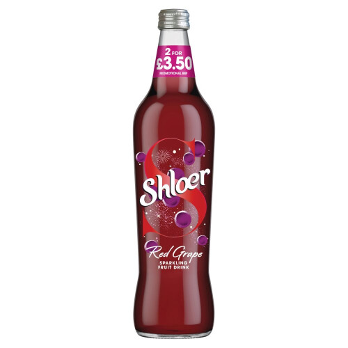Shloer Red Grape Sparkling Fruit Drink 750ml (Pack of 6) 2