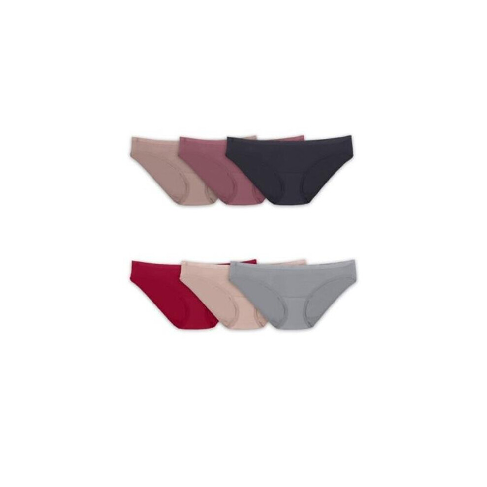 Fruit of the Loom 885306993795 Ladies Microfiber Bikini Panty Underwear, Assorted Color - Size 4 - Pack of 6