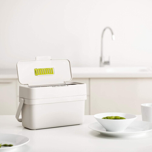 Joseph Joseph Joseph Joseph 30046 Compo 4 Caddy de desperd  cio de alimentos Easles-4 Litres-Stone 2