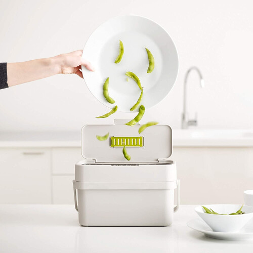 Joseph Joseph Joseph Joseph 30046 Compo 4 Caddy de desperd  cio de alimentos Easles-4 Litres-Stone 1