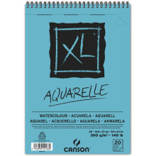 Blocchi di carta da acquerello - CANSON - XL acquerello - 20 fogli A5 - 300g/m2 - Grana fine