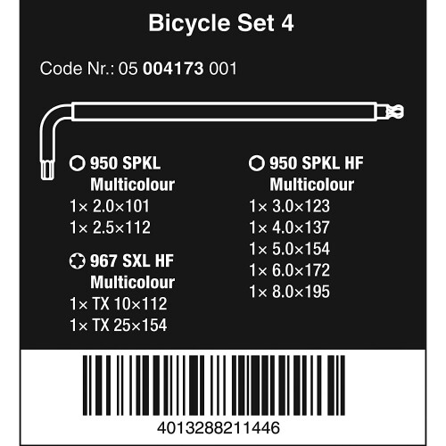 Wera Wera Bicycle Set 4 - 05004173001 1