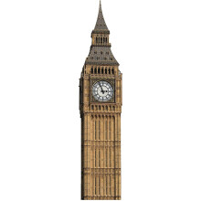 Star Cutouts Ltd SC146 Star Cardboard Cutout of Big Ben Clock London