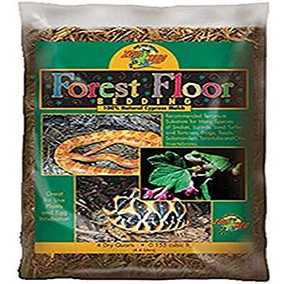 Zoo Med Forest Floor Bedding 4.4 L - Natural Cypress Mulch Substrate for Humidity in Reptile Terrariums