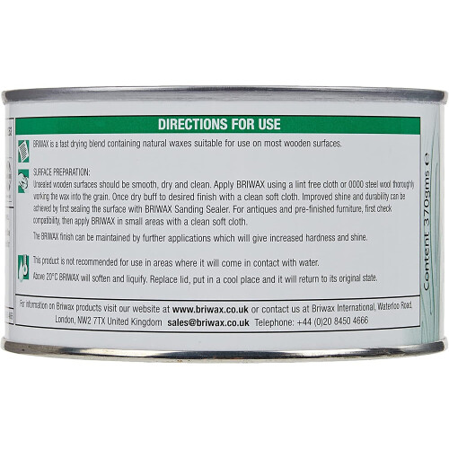 Briwax BW0601341921 Wax, Medium Brown, 370 g 1