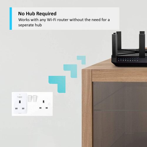 TP-LINK TP-Link Tapo Smart Plug Wi-Fi Outlet, Works with Amazon Alexa (Echo and Echo Dot), Google Home, Wireless Smart Socket, Remote Control Timer Switch, 2
