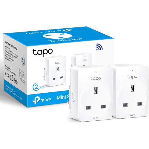TP-LINK TP-Link Tapo Smart Plug Wi-Fi Outlet, Works with Amazon Alexa (Echo and Echo Dot), Google Home, Wireless Smart Socket, Remote Control Timer Switch,