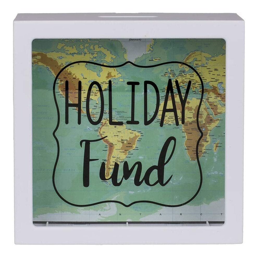 ootb Holiday Fund Money Box, White, 15 cm