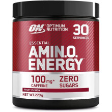 Optimum Nutrition Amino Energy Pre Workout Powder, Energy Drink with Beta Alanine, Vitamin C, Caffeine and Amino Acids, Fruit Fusion, 30 Servings, 270
