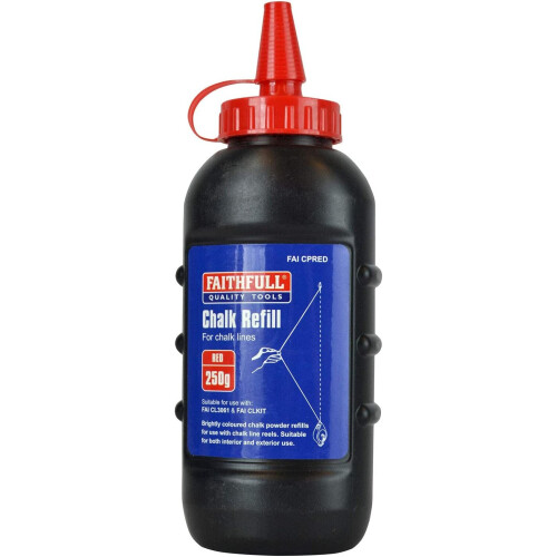 Faithfull Faithfull FAICPRED Chalk Powder Refill Red 250g (8oz)