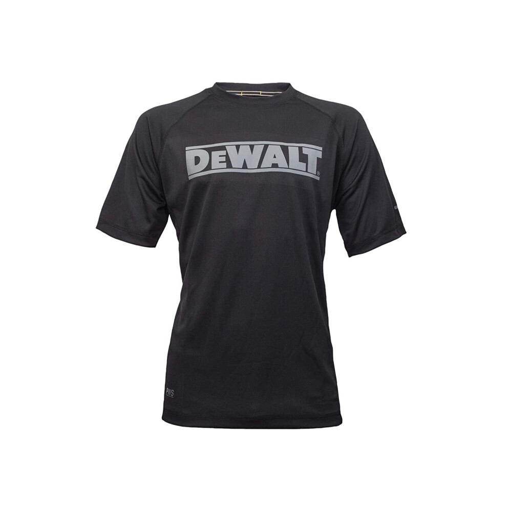 DeWALT EASTON 2XL Easton Black PWS Performance T-Shirt, Size 2XL