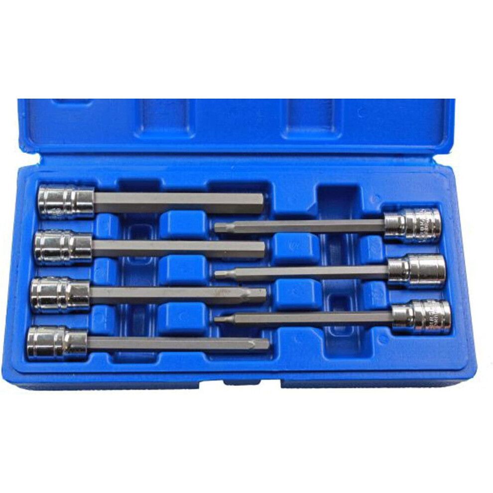 Us Pro B1123 Long 7Pc 3/8 Hex Bit Socket Set 3-10Mm Allen Key