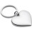 eBuyGB Chrome Love Heart Keyring, 6 cm, Silver 1