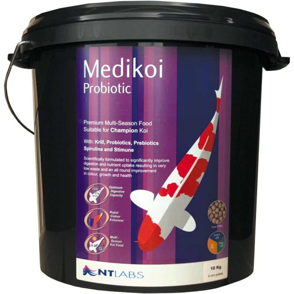 NT Labs Probiotic Koi Food 10kg 6mm Pellet