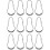 Croydex Croydex AK141641 Chrome Bead Shower Curtain Rings 4