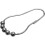 Croydex Croydex AK141641 Chrome Bead Shower Curtain Rings 1