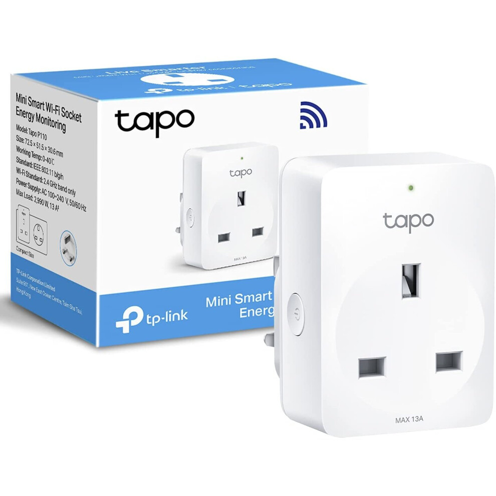 TP-Link Tapo Smart Plug with Energy Monitoring, Works with Amazon Alexa (Echo and Echo Dot) and Google Home, WiFi Smart Socket, Remote Control, Device