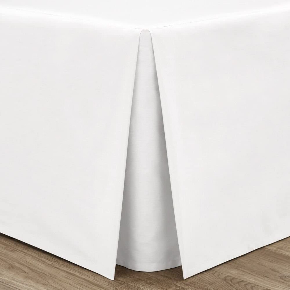 Catherine Lansfield Easy Iron Percale King Platform Valance Sheet White