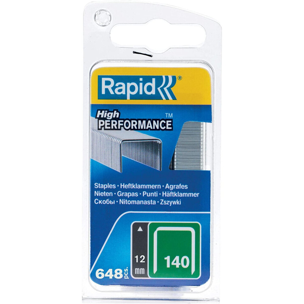 RAPID 140/12Nb 12Mm Galvanised Staples Narrow Box 650