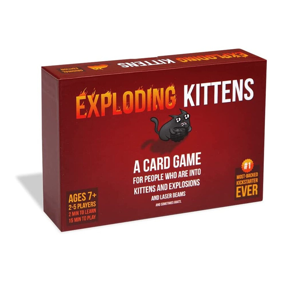 Exploding Kittens EKG-ORG1-1 Kaiwo-D06 A Russian Roulette, Easy Family-Friendly Party Card Games for Adults, Teens & Kids-2-5 Players, Multicoloured