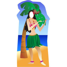Star Cutouts Cut Out of Hula Girl Stand-in