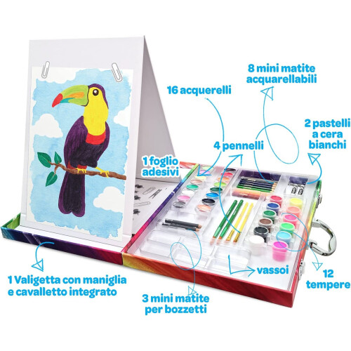 Crayola CRAYOLA 04-1169-E-000 Paint & Create Easel Case, Multi 2