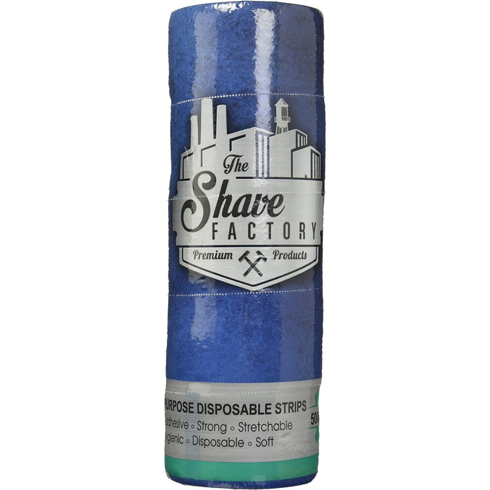 Shaving Factory Blue Disposable And Elastic Hygienic Barber Neck Strip, 500 Count