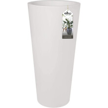 Elho Pure Straight Round High Flower Pot, White, 40 cm