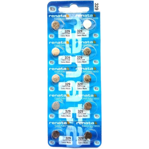 Renata 329 Watch Battery Pack of 10