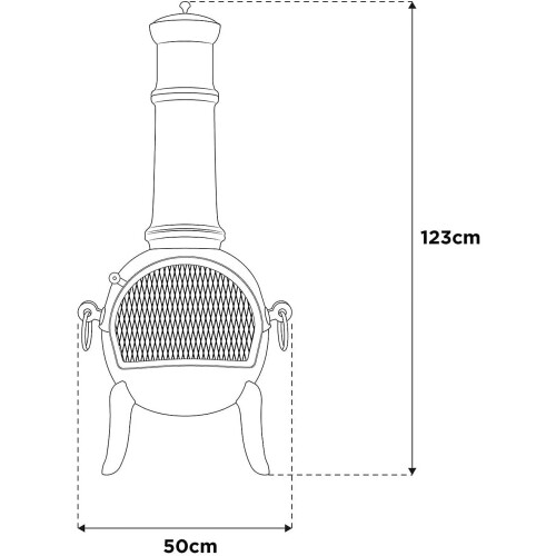 La Hacienda La Hacienda Monterrey Chimenea Log Burner Chiminea 2