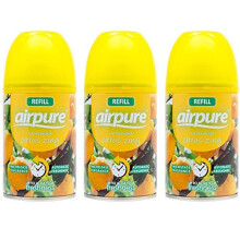 airpure 3 X AUTOMATIC SPRAY REFILLS 250ML CITRUS ZING AIRWICK COMPATIBLE, Pack of 3