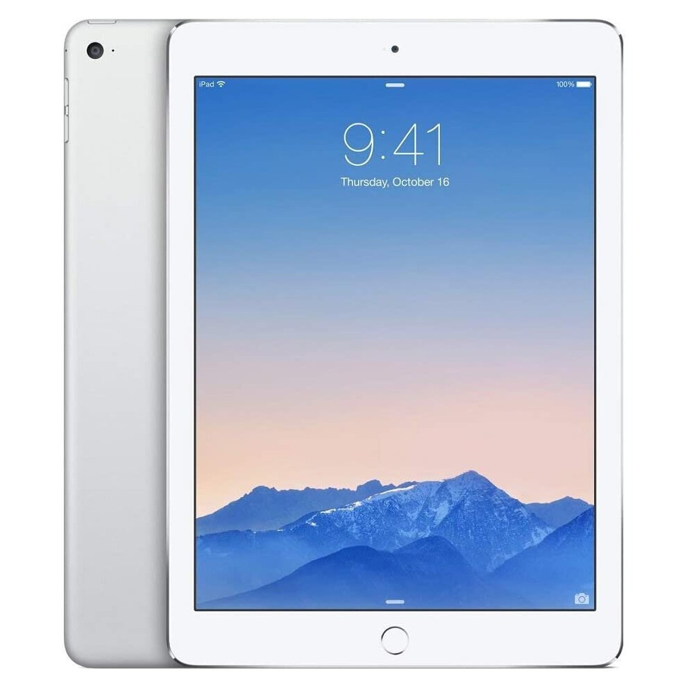 Apple iPad Air 2 64GB Wi-Fi + Cellular - Silver - Unlocked (Renewed)