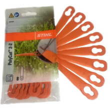 Stihl PolyCut 2-2 Blades + Plastic Knife for FSA 45 Grass Trimmer - 3 Packs of 8 (24 Blades) - 240080071000STIHL