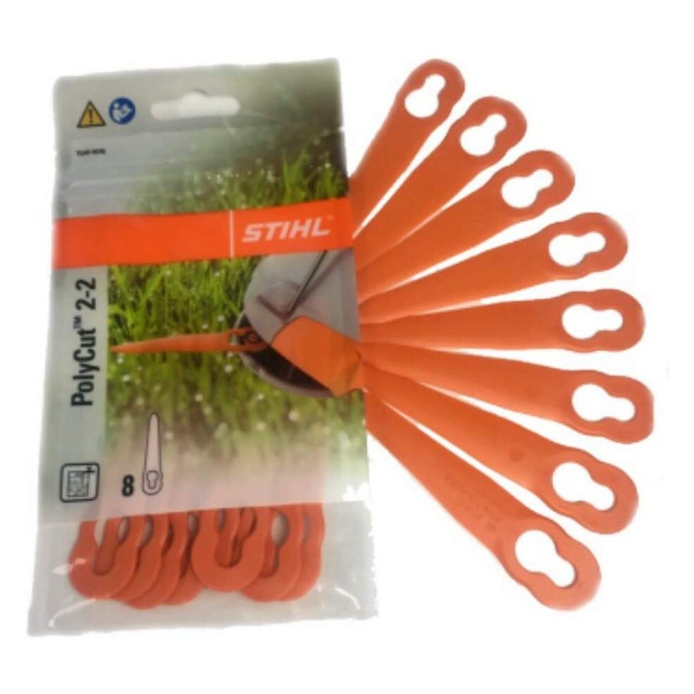 3 x Stihl PolyCut 2-2 blades, plastic knife PolyCut 2-2 (3 x 8 pieces)