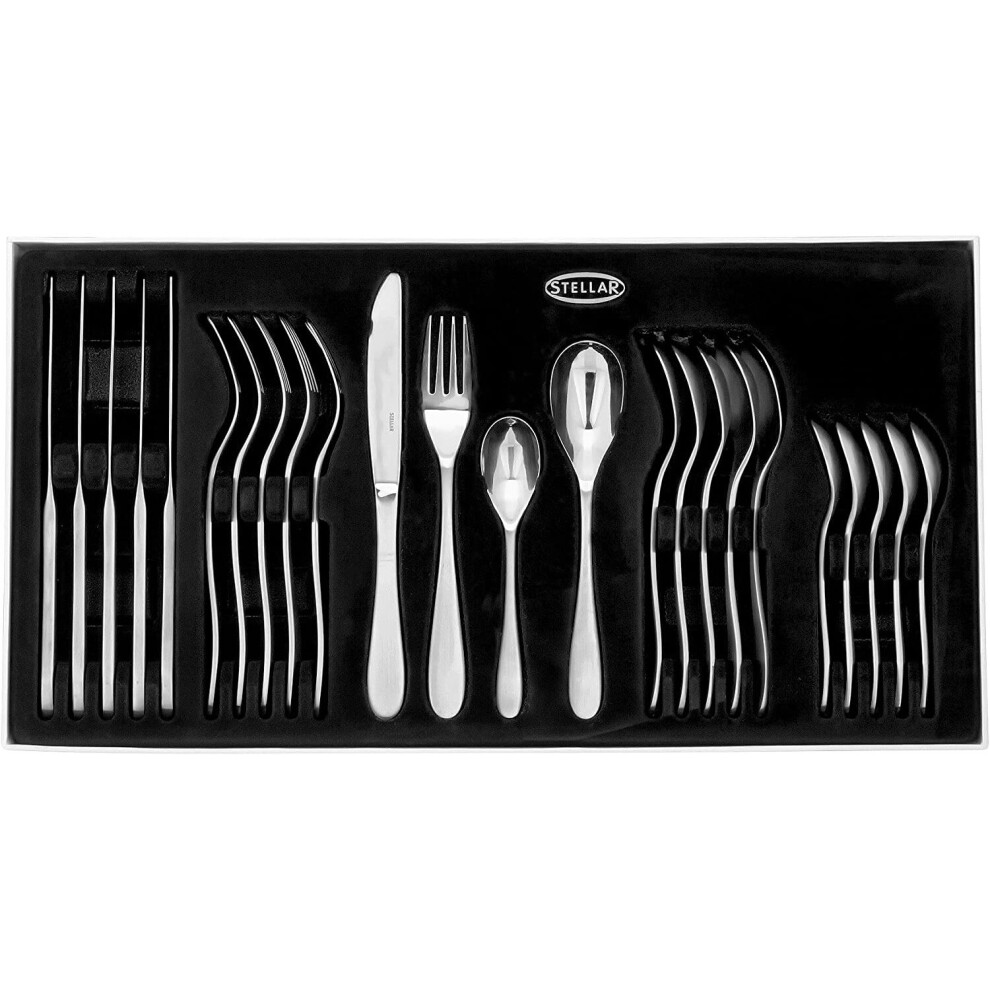 Stellar BG50 24 Piece Boxed Set Stainless Steel Satin Finish