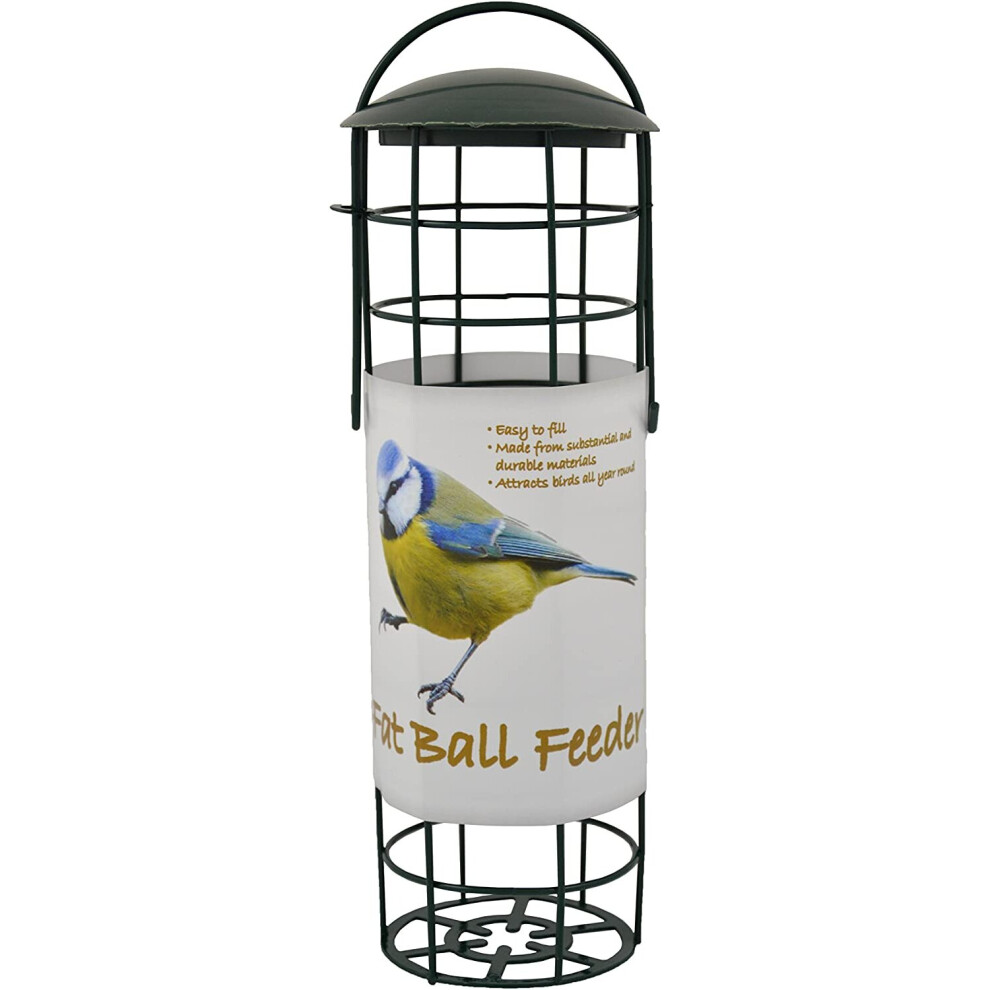 Green Jem Fat Ball Wild Bird Feeder, 8.5x8.5x24 cm