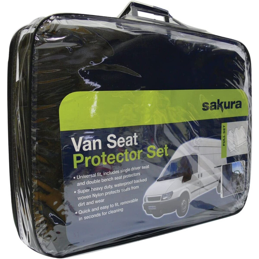 Sakura Ss3347 Van Seat Protector Set, Black 5011927116427