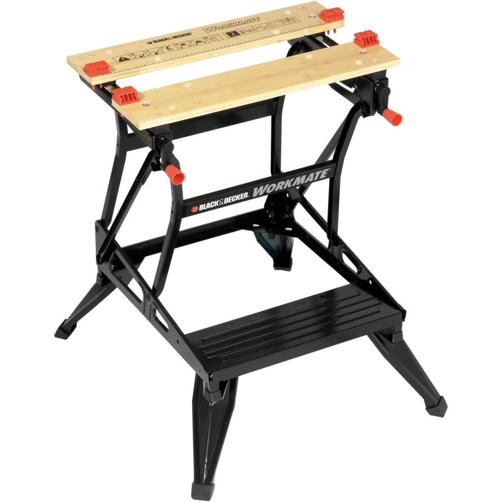 Black+Decker Workmate, Work Bench Tool Stand Saw Horse Dual Height With Heavy Duty Steel Frame, Wm536 5054676416608