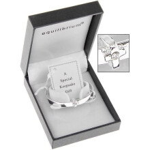 Equilibrium Silver Plated Christening or New Baby Bangle (6780)