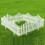 Sungmor Pack of 4 Garden Picket Fence,96 Inch Plastic White Edgings,Grass Lawn Flowerbeds Plant Borders,Landscape Path Panels 1