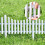 Sungmor Pack of 4 Garden Picket Fence,96 Inch Plastic White Edgings,Grass Lawn Flowerbeds Plant Borders,Landscape Path Panels 5