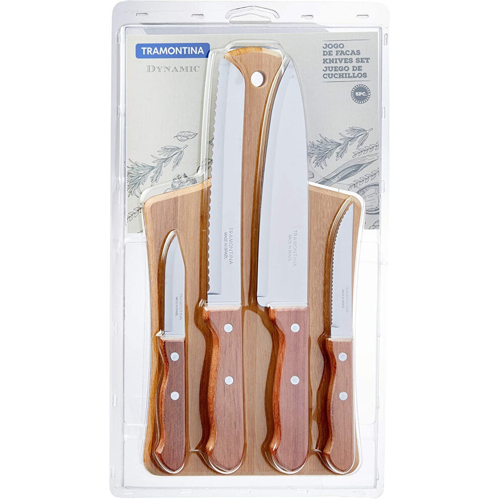 Tramontina Dynamic Kitchen Knives Set, Natural