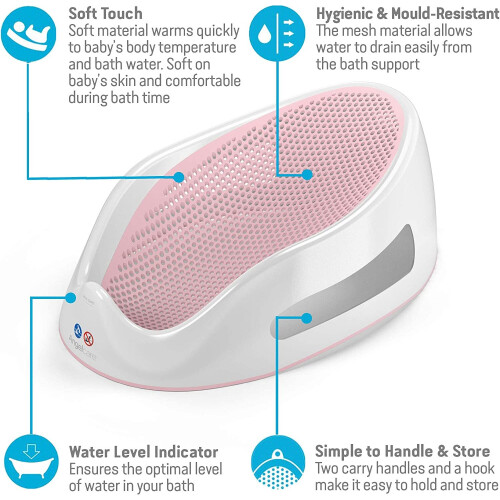 Angelcare Soft Touch Baby Bath Support - Pink 1