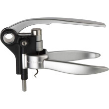 Le Creuset Lever Corkscrew and Foil Cutter Wine Accessory Gift Set, For All Cork Types, LM-250, Satin Chrome, 49005000000100