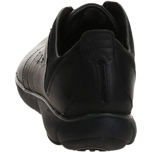 Geox Geox Men's Leather Nebula Trainers Black 2
