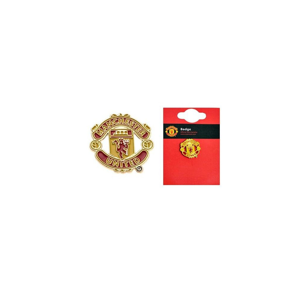 Manchester United Official Merchandise Football Club Sports Accessories, Gifts & Stationary Items. (Crest Pin Badge)