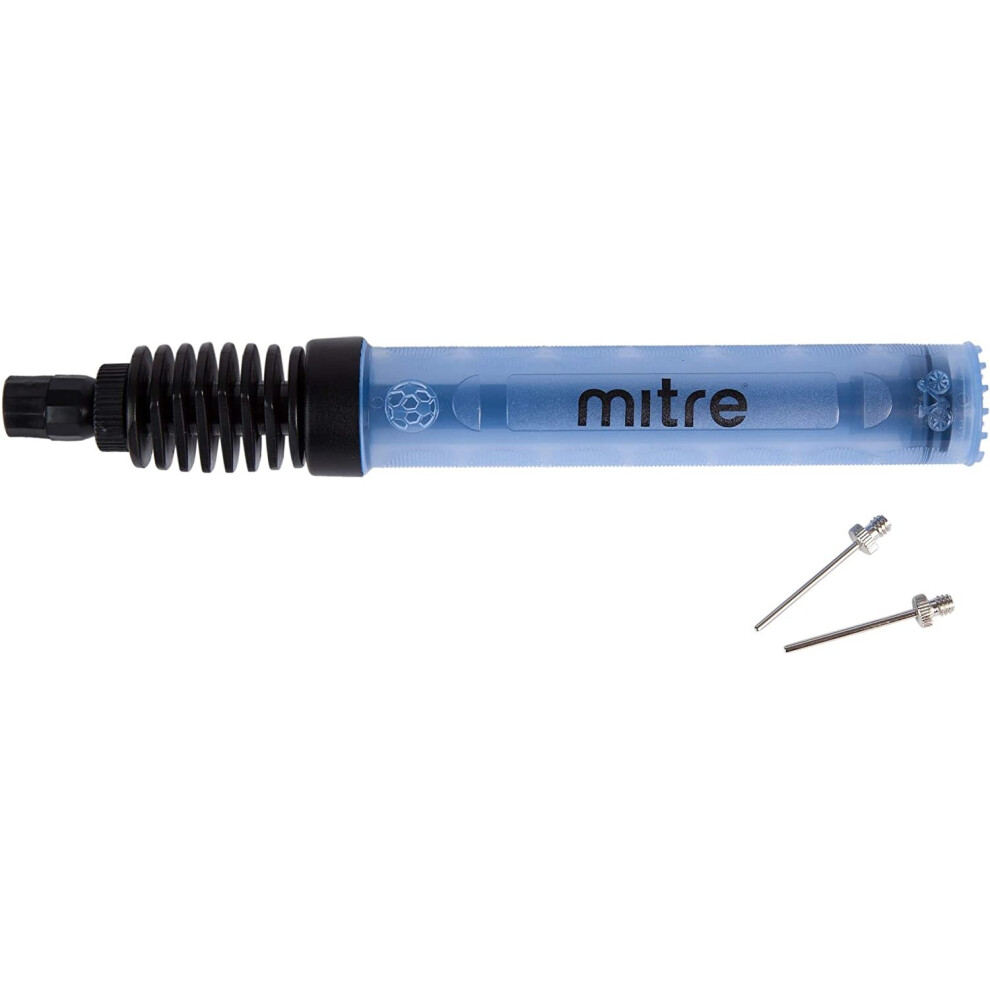 Mitre Football/Basketball/Netball/Rugby Double Action Entry Ball Pump, Grey, One Size