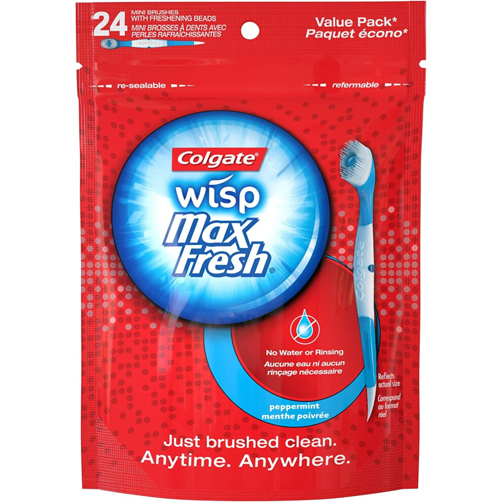 Colgate Wisp Max Fresh Peppermint Mini-Brushes, 24 count