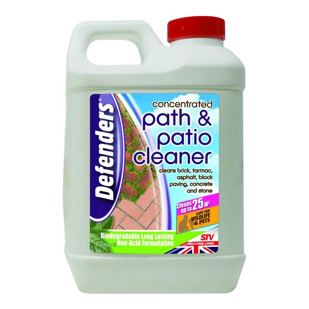 Defenders STV940 Concentrated Path and Patio Cleaner (Non-Acid Formulation, Cleans Paving in Garden Areas, Treats up to 25 sq m), 2 Litre